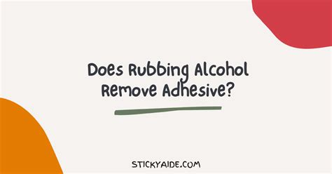 Why does alcohol remove glue?
