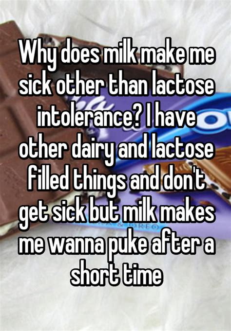 Why does cheese make me sick but not milk?
