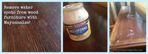Why does mayonnaise remove water stains?
