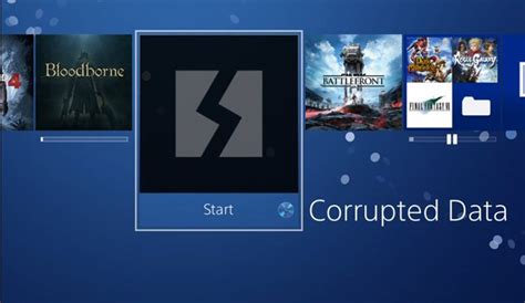 Why does my PS4 say all my applications are corrupted?