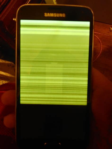 Why does my Samsung phone have a green line?