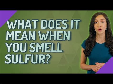Why does my husbands breath smell like sulfur?