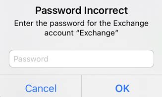 Why does my iPhone keep saying Enter password for Exchange account?