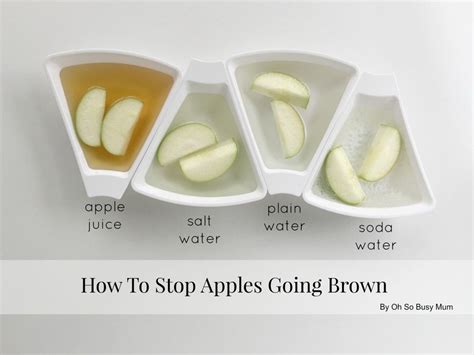 Why does salt water prevent apples from turning brown?