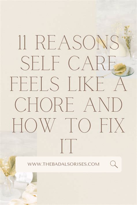 Why does self-care feel like a chore?