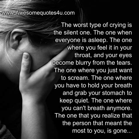 Why does silent crying hurt?