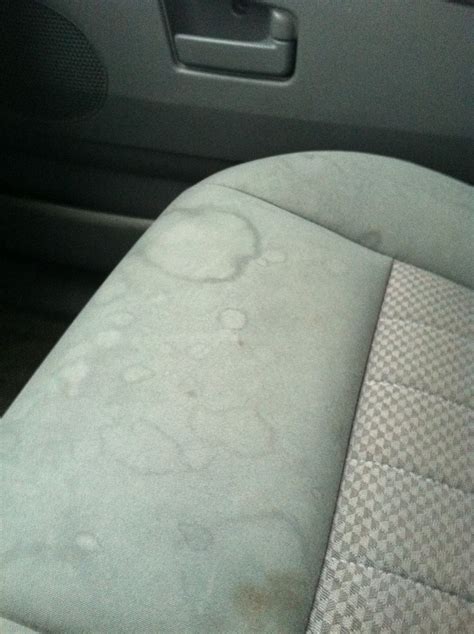 Why does water stain car seats?