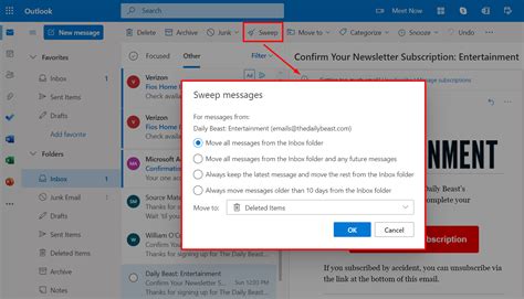 Why doesn't Outlook block emails?