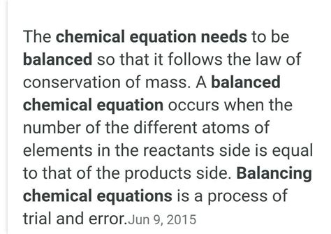 Why every equation should be balanced?