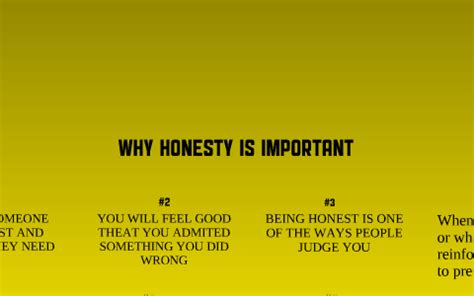 Why honesty is important?