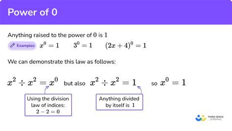 Why is 0 to the power of 0?