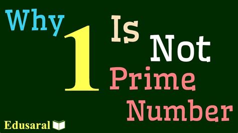 Why is 1 not a prime number for kids?