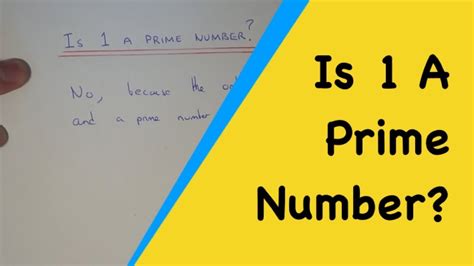 Why is 1 not a prime number quora?