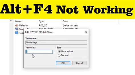 Why is Alt F4 not working?