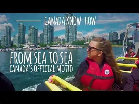 Why is Canada's motto from sea to sea?