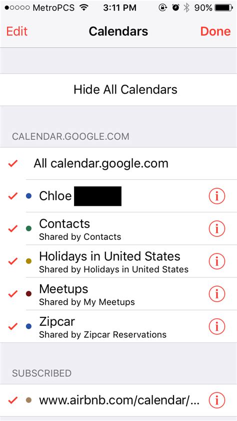 Why is Google Calendar not showing on iPhone?