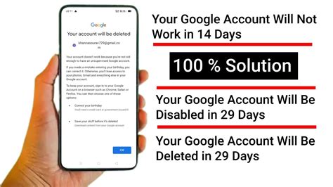 Why is Google saying my account will be deleted in 29 days?