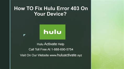 Why is Hulu 403 Forbidden?