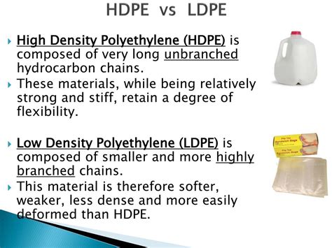 Why is LDPE harder than HDPE?
