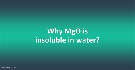 Why is MgO hard?