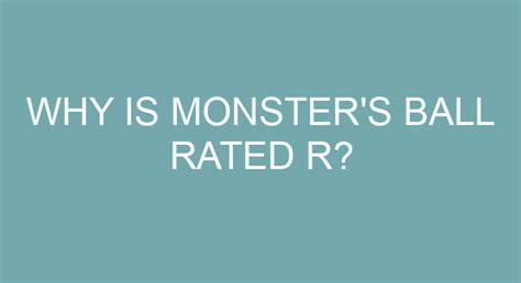Why is Monster rated 18?