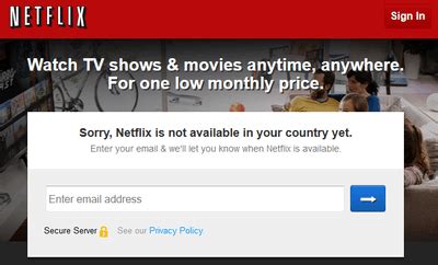 Why is Netflix not available in my region?