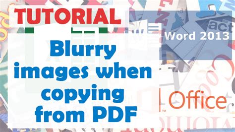 Why is PDF blurry in Word?