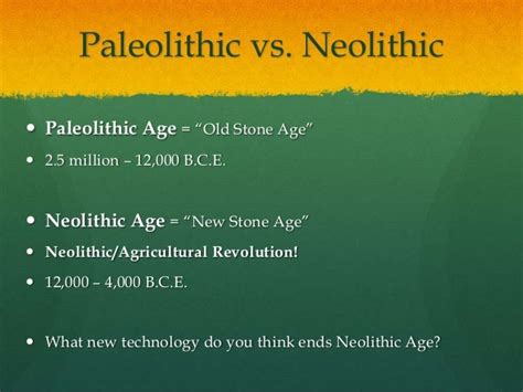 Why is Paleolithic better than Neolithic?