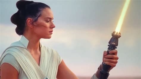 Why is Rey's lightsaber yellow?