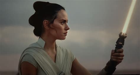 Why is Rey's saber yellow?