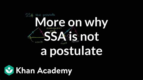 Why is SSA not possible?