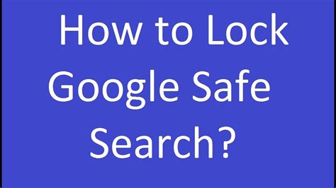Why is SafeSearch locked on UK?