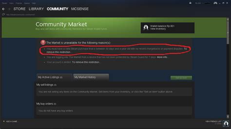 Why is Steam market unavailable?