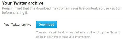 Why is Twitter archive download not working?