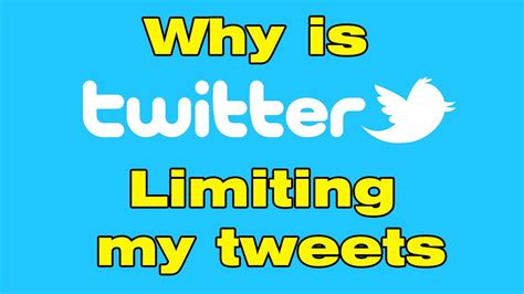 Why is Twitter limiting tweets?