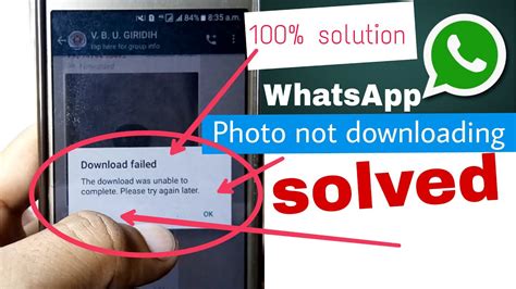Why is WhatsApp saying unable to download?