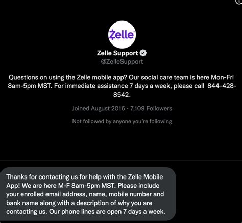 Why is Zelle giving me an error?