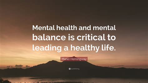 Why is balance important mentally?