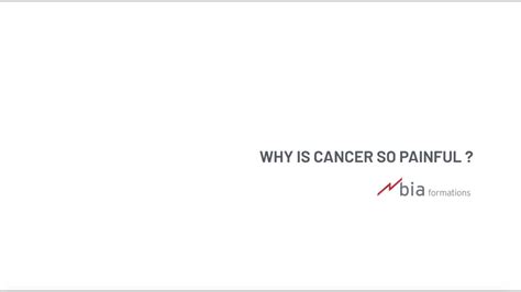 Why is cancer so painful?