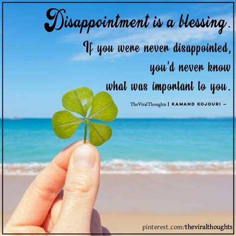 Why is disappointment a blessing?