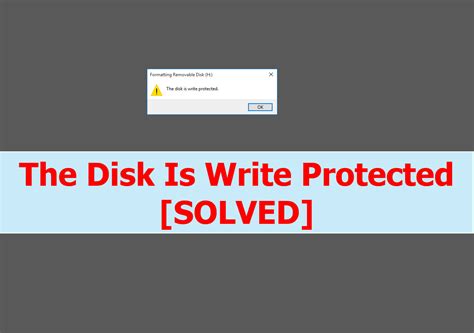 Why is disk write protected?