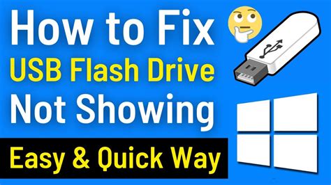 Why is flash drive not showing up?