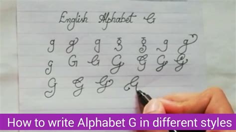 Why is g written differently?