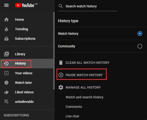 Why is history paused on YouTube?