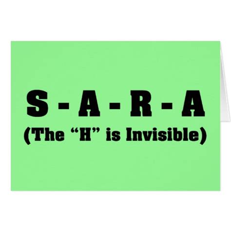 Why is it Sara and not Sarah?