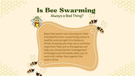 Why is it bad for bees to swarm?