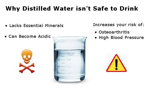 Why is it not recommended to drink distilled water?