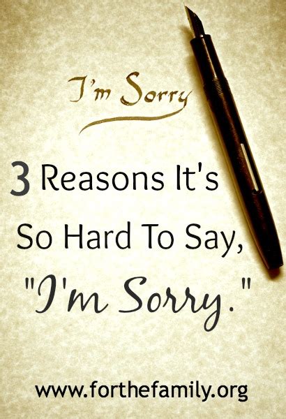 Why is it so hard for us to say sorry?