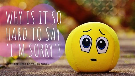 Why is it so hard to say sorry?