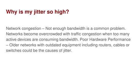 Why is jitter so high?